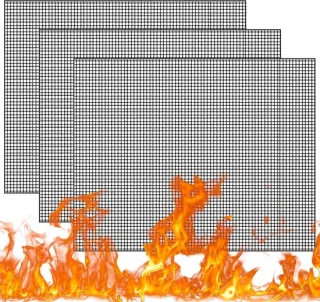 BBQ grillmat 3-delig anti-aanbak 40 x 50 cm