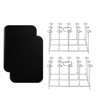 Bedee RVS Verticale Grills 2x voor Ninja Foodi Double Basket AF300EU/AF400EU