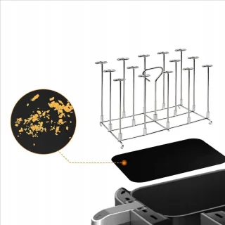 Bedee RVS Verticale Grills 2x voor Ninja Foodi Double Basket AF300EU/AF400EU