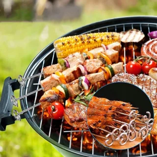 Bedee RVS Verticale Grills 2x voor Ninja Foodi Double Basket AF300EU/AF400EU