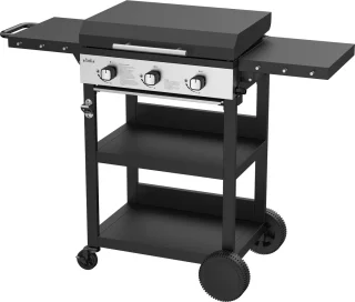 BIGHORN Plancha Grill Gasbarbecue 3 Branders Trolley