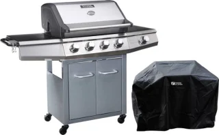 Bingo 5 Gas BBQ met 5 branders en zijbrander Zilver