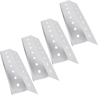Brandplaat 41x14 cm universeel rvs - 4 stuks voor gasbarbecue