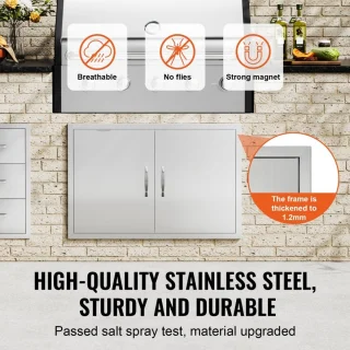 Buitenkeuken Toegangsdeur Dubbele Inbouwdeur RVS 88,9 x 61 cm