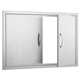 Buitenkeuken Toegangsdeur Dubbele Inbouwdeur RVS 88,9 x 61 cm