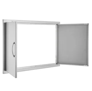Buitenkeuken Toegangsdeur Dubbele Inbouwdeur RVS 88,9 x 61 cm