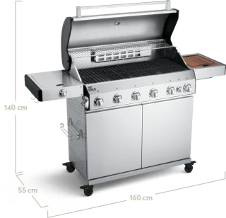 BURNHARD Fat FRED 6-brander gasbarbecue
