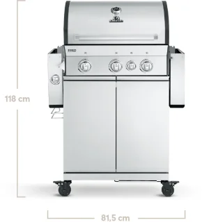 BURNHARD® FRED Deluxe BLACK Series 3-brander gasbarbecue