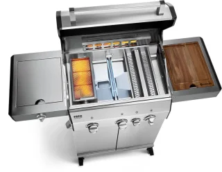 BURNHARD® FRED Deluxe BLACK Series 3-brander gasbarbecue