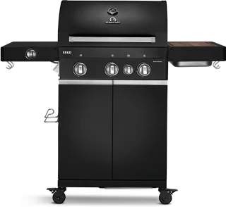 De BURNHARD® FRED Deluxe BLACK Series 3 - Gasbarbecue in één oogopslag