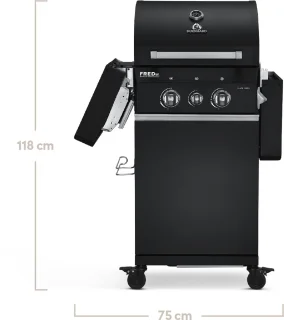 Burnhard Fred Jr. Deluxe 3 Gas BBQ 2 Branders Black Series