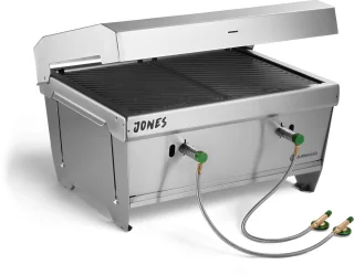 Burnhard Jones Inklapbare 2-Branders Gasbarbecue RVS