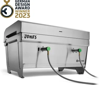 Burnhard Jones Inklapbare 2-Branders Gasbarbecue RVS