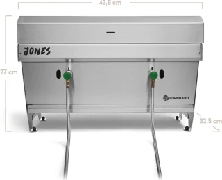 Burnhard Jones Inklapbare 2-Branders Gasbarbecue RVS