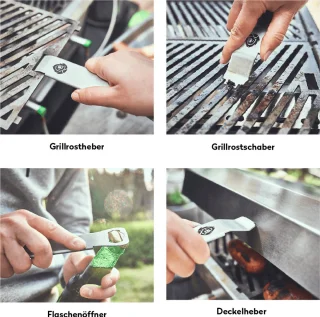 Burnhard Jones Inklapbare 2-Branders Gasbarbecue RVS