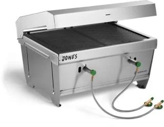 Burnhard Jones Inklapbare 2-Branders Gasbarbecue RVS