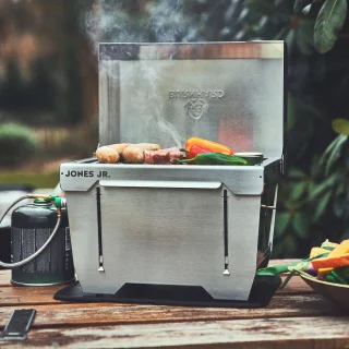 BURNHARD JONES Jr. roestvrijstalen camping gasbarbecue 1-pits