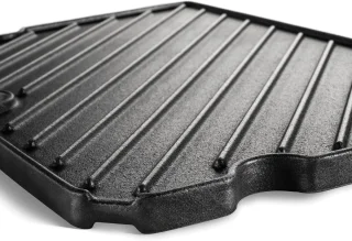 BURNHARD® Omkeerbare gietijzeren BBQ-bakplaat