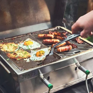 Burnhard Plancha RVS Grillplaat voor Gasbarbecue JONES 18,9x29,2 cm