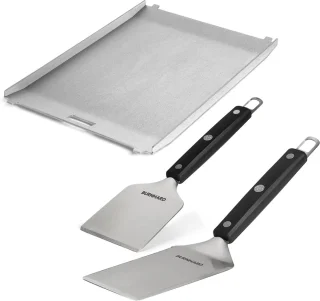 Burnhard Plancha RVS grillplaat voor gasbarbecue JONES & Spatel Set