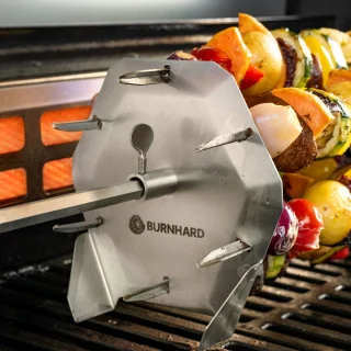 BURNHARD® RVS Spiesjes-Rondel (6 XL-spiesen) – BBQ-accessoire