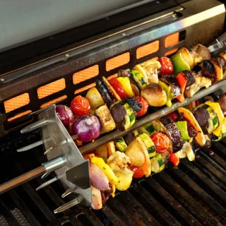 BURNHARD® RVS Spiesjes-Rondel (6 XL-spiesen) – BBQ-accessoire