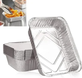 By Shayne alu lekbakjes wegwerp grillschalen 20 stuks 22 x 16 cm