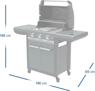 Campingaz 3 Series Premium S Gasbarbecue Antraciet