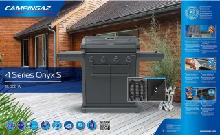 Campingaz 4 Series Onyx S gasbarbecue met zijbrander