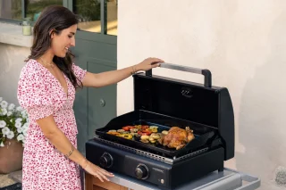 Campingaz Onyx 2 Plancha draagbare tafelbarbecue zwart