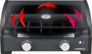 Campingaz Onyx 2 Plancha draagbare tafelbarbecue zwart