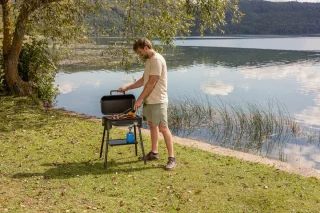 Campingaz Tour & Grill CV Plus Gas BBQ zwart met afneembaar onderstel