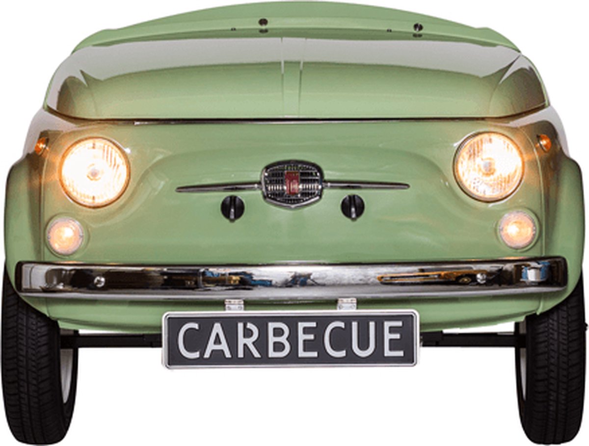 De CARBECUE Vaalgroen Fiat 500 Grill in één oogopslag