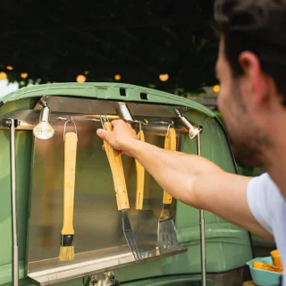 CARBECUE Vaalgroen Fiat 500 Grill