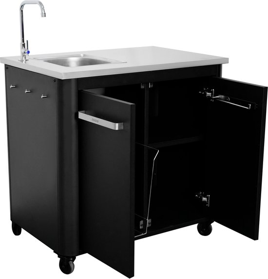 Compacte, mobiele workbench voor je pizza-oven: functioneel en stijlvol