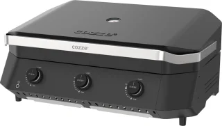 cozze G-800 Plancha met 3 gasbranders en deksel