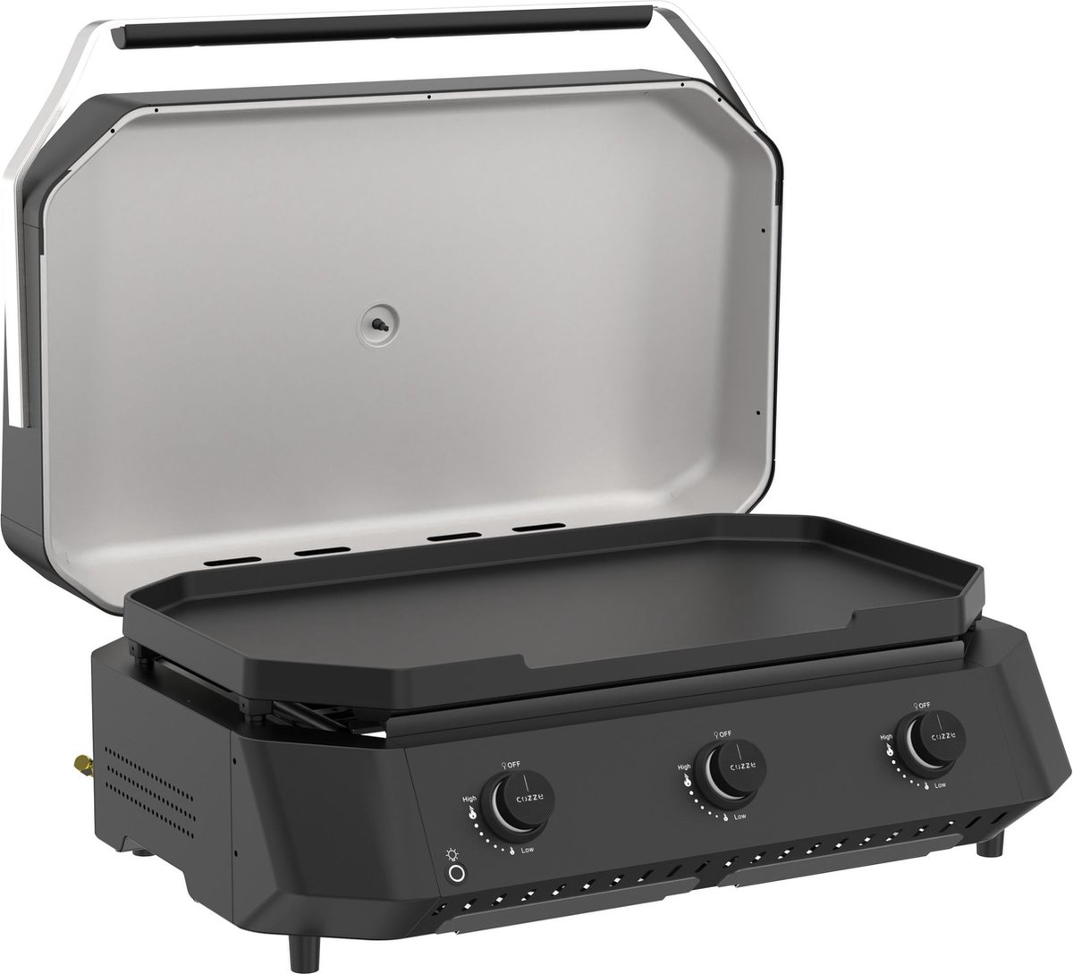 Wat vinden we goed aan de cozze G-800 Plancha met 3 gasbranders en deksel