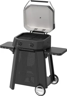 Cozze Plancha G-500 met Deksel 2 Branders Zwart