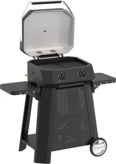 Cozze Plancha G-500 met Deksel 2 Branders Zwart