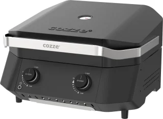 Cozze Plancha G-500 met Deksel 2 Branders Zwart