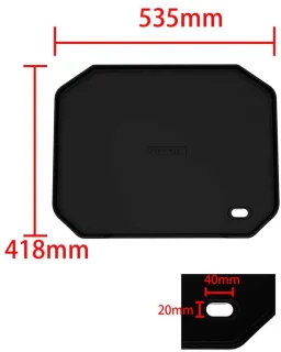 Cozze Plancha G-500 met Deksel 2 Branders Zwart