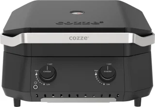 Cozze Plancha G-500 met Deksel 2 Branders Zwart