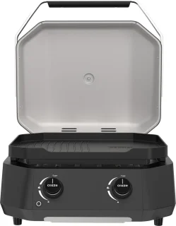 Cozze Plancha G-500 met Deksel 2 Branders Zwart