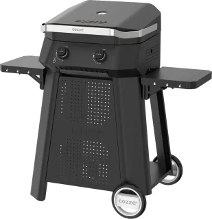 Cozze Plancha G-500 met Deksel 2 Branders Zwart