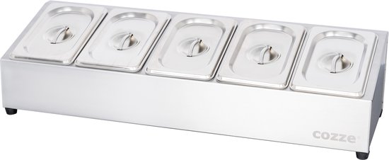 Cozze Toppingstation 5 vakken RVS review