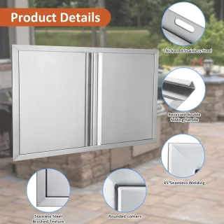 Dubbele Toegangsdeur RVS 304 BBQ-eiland