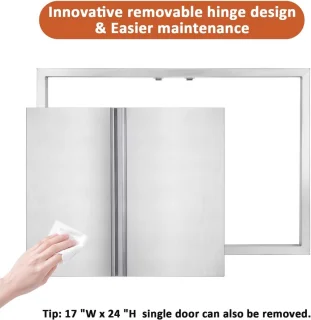 Dubbele Toegangsdeur RVS 304 BBQ-eiland