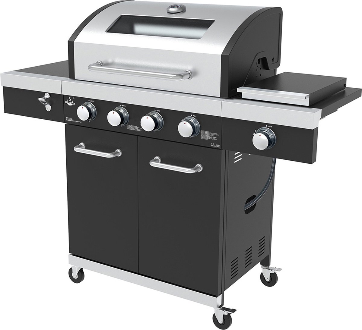 De El Fuego Kingston 4.1 Gasbarbecue RVS Zwart in één oogopslag