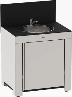 Eno Modulo Buitenkeuken 80 cm Inox HPL met Spoelbak