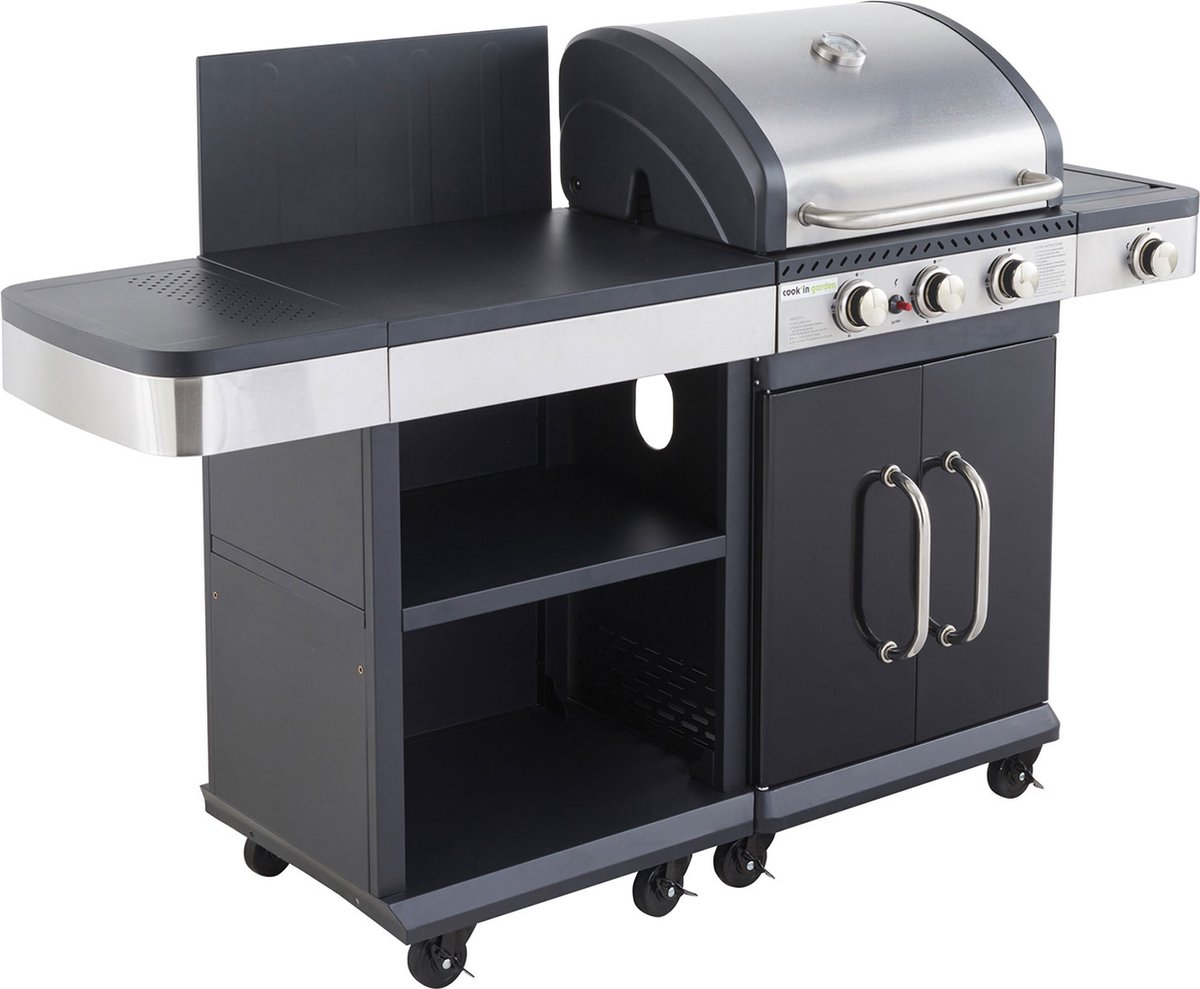 De FIDGI 3 Gasbarbecue met sideboard in één oogopslag